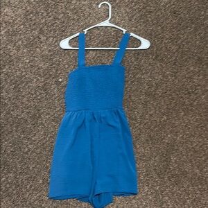 SHEIN Blue Jumpsuit Vibrant Sleeveless Romper
